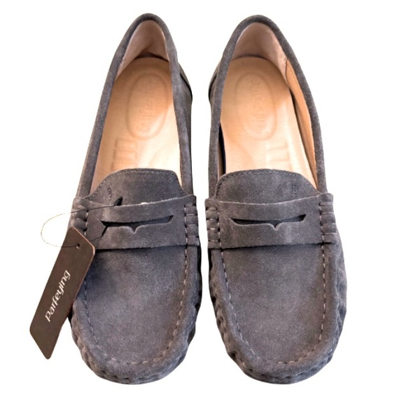 Parfeying Sheep Skin Gray Women's Loafers - Picture 1 of 5